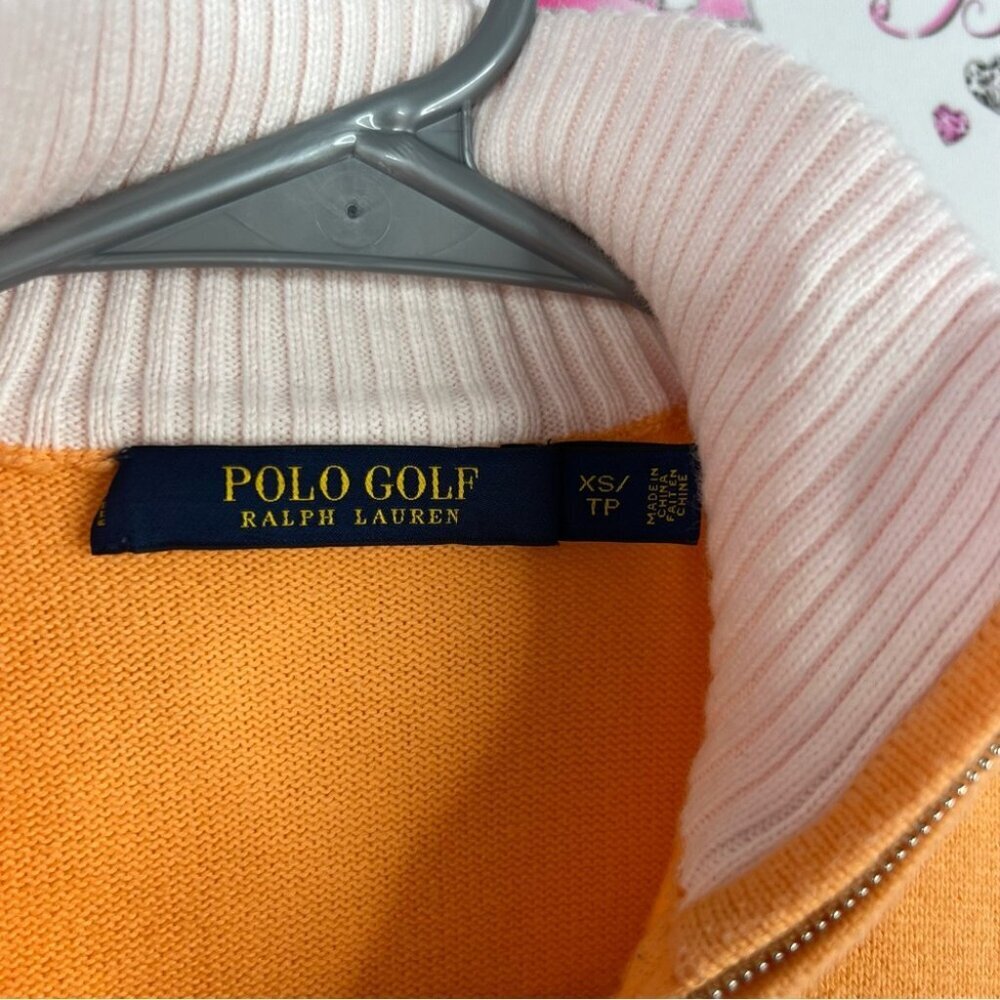 Ralph Lauren polo golf zip up sweater Zip-Up Sweater in Orange - Picture 5 of 7